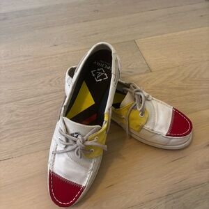 Sperry Canvas Shoes with Red and Yellow Details